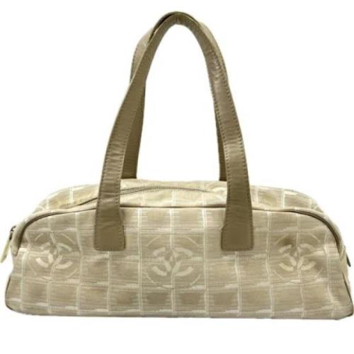 Chanel Vintage Pre-owned Canvas chanel-vskor Beige, Dam