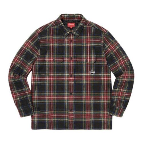 Supreme Quiltad Rutig Flanellskjorta Svart Multicolor, Herr