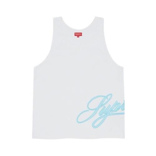 Supreme Mesh Script Tank Top White White, Herr