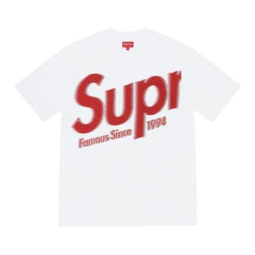 Supreme Exklusiv Intarsia Spellout Topp i Vit White, Herr