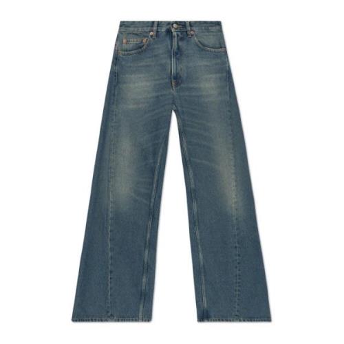 MM6 Maison Margiela Jeans med en vintageeffekt Blue, Dam