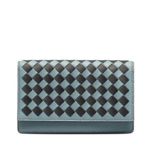 Bottega Veneta Vintage Pre-owned Laeder plnbcker Blue, Dam