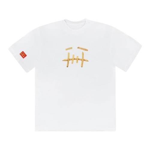 Travis Scott Begränsad upplaga Fry T-shirt Vit White, Herr