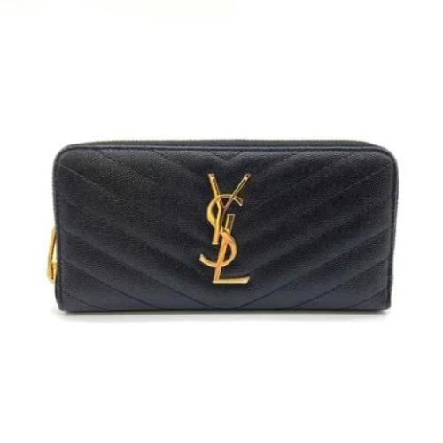 Yves Saint Laurent Vintage Pre-owned Laeder plnbcker Black, Dam