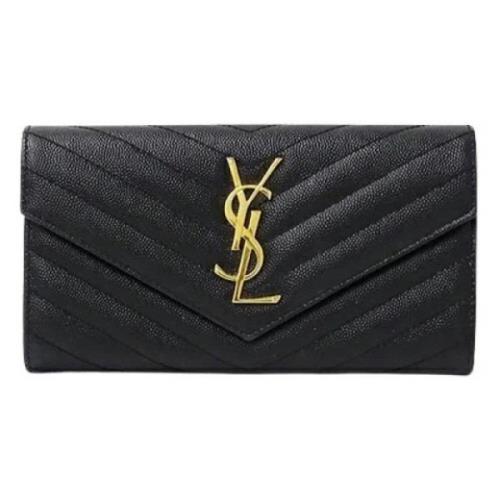 Yves Saint Laurent Vintage Pre-owned Laeder plnbcker Black, Dam