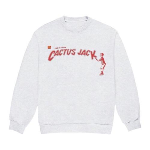 Travis Scott Begränsad upplaga Crewneck Sweatshirt White, Herr