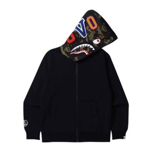 A Bathing APE Begränsad Upplaga Camo Reversibel Hoodie Svart Black, He...