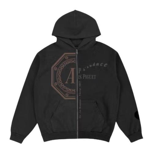 Travis Scott Begränsad upplaga Split Logo Zip Up Hoodie Black, Herr