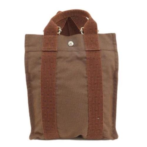 Hermès Vintage Pre-owned Canvas ryggsckar Brown, Dam