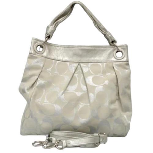 Coach Pre-owned Pre-owned Canvas axelremsvskor White, Dam