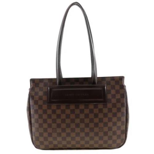 Louis Vuitton Vintage Pre-owned Tyg totevskor Brown, Dam