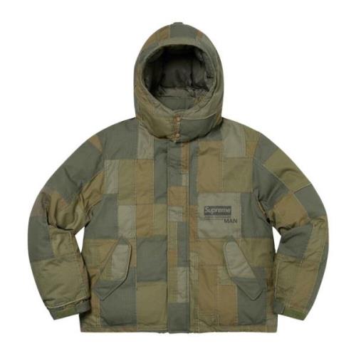 Comme des Garçons Patchwork Puffy Jacket Olive Begränsad Upplaga Green...