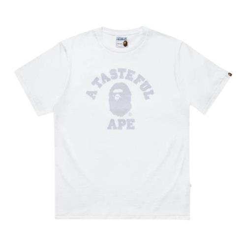 A Bathing APE Begränsad Upplaga College Tee Samarbet White, Herr