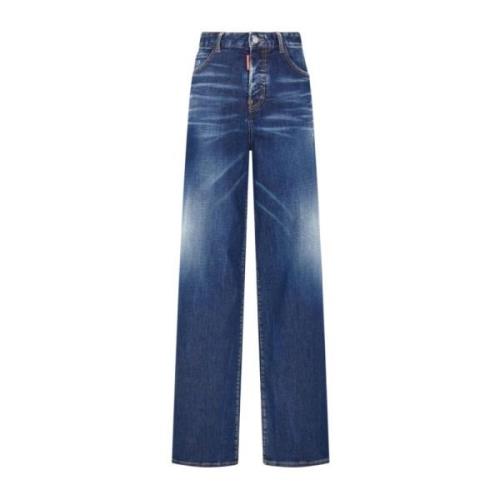 Dsquared2 5-Ficka Jeansbyxa i Blå Blue, Dam