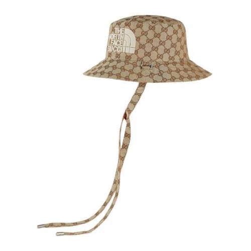 Gucci Begränsad upplaga Canvas Bucket Hat Beige/Ebony Beige, Unisex