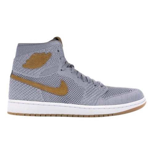 Nike Retro High Flyknit Wolf Grey Edition Gray, Herr