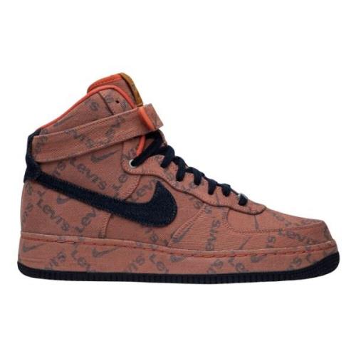 Nike Levi's Denim High Top Sneakers Brown, Herr