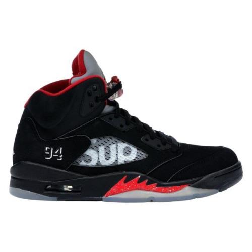 Nike Supreme Black Air Jordan 5 Retro Black, Herr