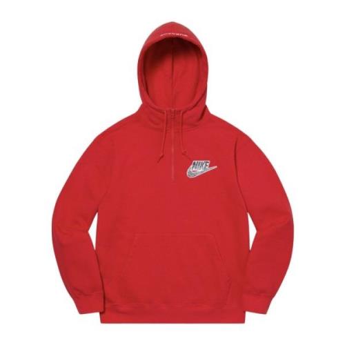 Nike Begränsad Upplaga Röd Half Zip Hoodie Red, Herr