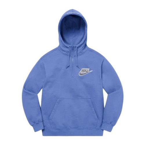 Nike Blå Half Zip Hooded Sweatshirt Limited Edition Blue, Herr