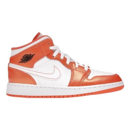 Nike Metallic Orange Air Jordan 1 Mid Orange, Dam