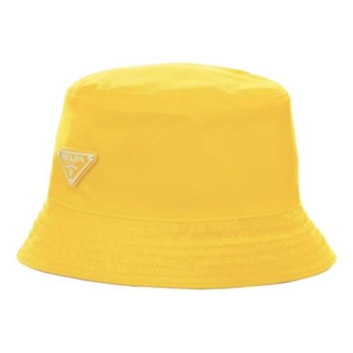 Prada Gul Nylon Bucket Hat Limited Edition Yellow, Unisex