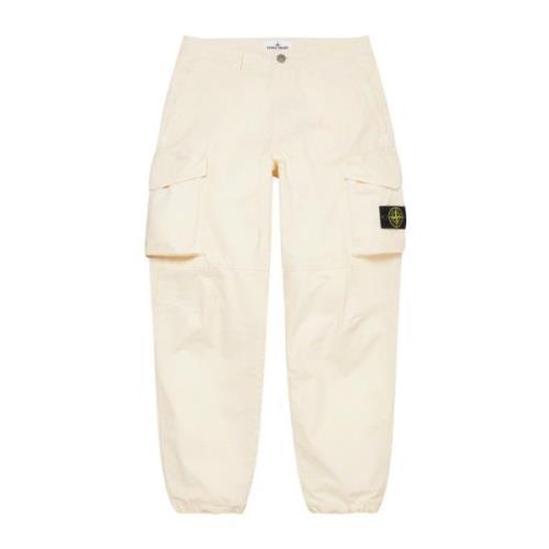 Stone Island Begränsad upplaga reaktiv is Camo Cargo Byxa Beige, Herr