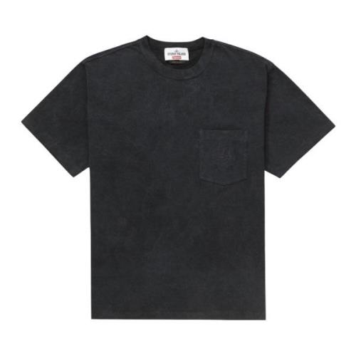 Stone Island Begränsad Upplaga Svart Fick T-shirt Black, Herr