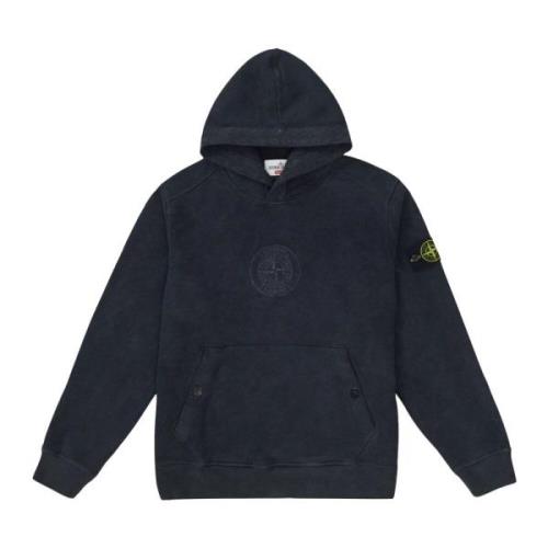 Stone Island Begränsad Upplaga Svart Hoodie 2017 Kapsel Blue, Herr