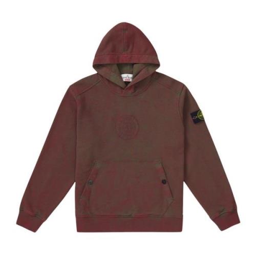 Stone Island Begränsad Upplaga Röd Hoodie 2017 Kapsel Brown, Herr