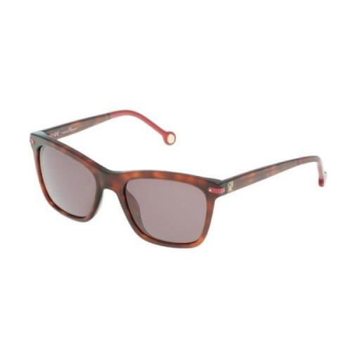 Carolina Herrera Brun Acetat Solglasögon för Kvinnor Brown, Dam