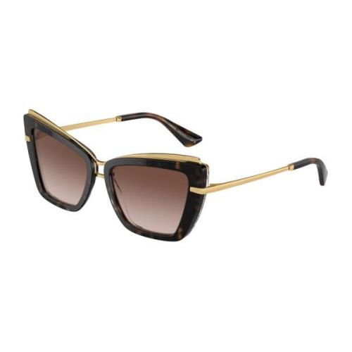 Dolce & Gabbana Cat-Eye Solglasögon Brun Gradient Brown, Dam