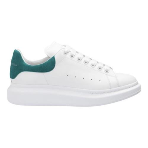 Alexander McQueen Oversized Teal Läder Sneaker White, Herr