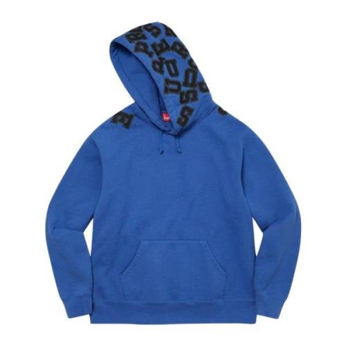 Supreme Spridd Appliqué Hoodie Begränsad Upplaga Blue, Herr