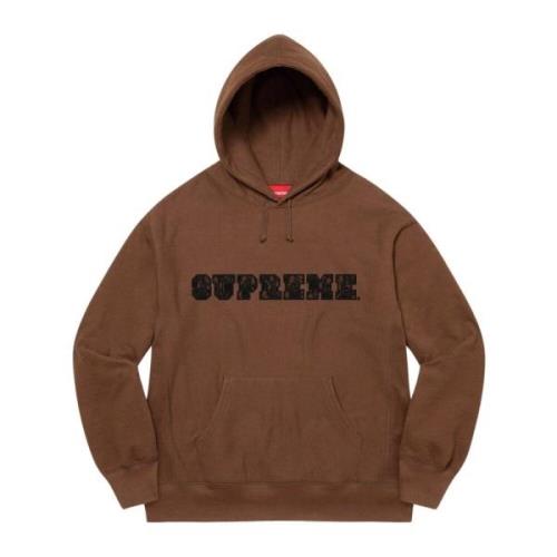 Supreme Mörkbrun Lace Hooded Sweatshirt Limited Edition Brown, Herr