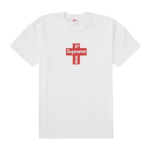 Supreme Begränsad upplaga Cross Box Logo Tee White, Herr