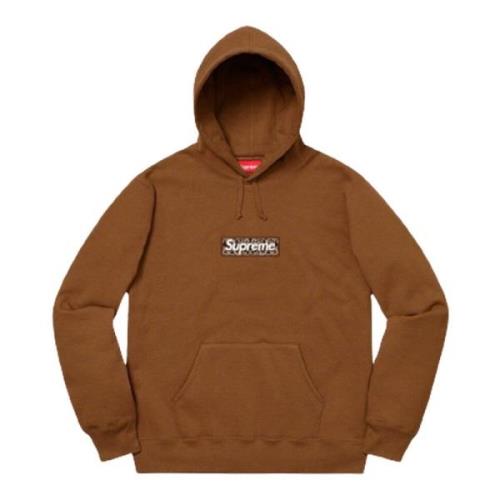 Supreme Begränsad upplaga Bandana Box Logo Hoodie Brown, Herr