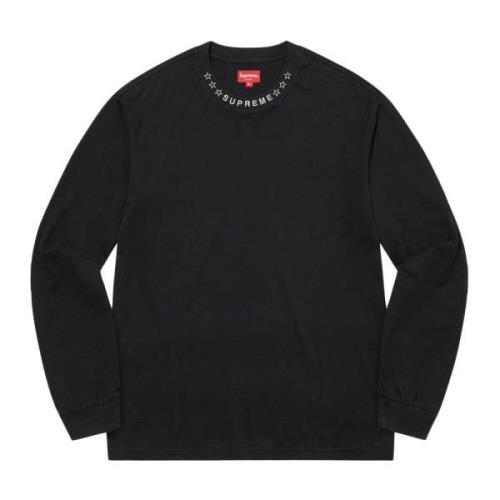 Supreme Begränsad Upplaga Stjärnor Krage Långärmad Topp Black, Herr