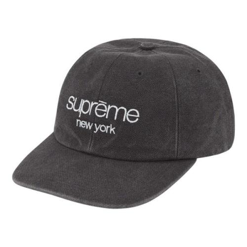 Supreme Begränsad Upplaga 2-Tone Canvas Keps Black, Unisex