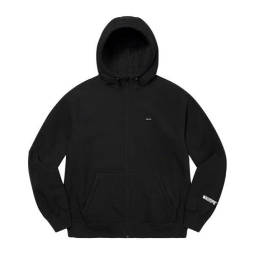 Supreme Vindtät dragkedja huvtröja Black, Herr