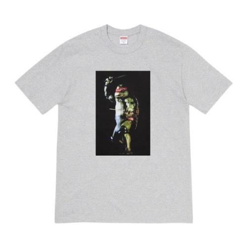 Supreme Heather Grey Klassisk Tee Begränsad Upplaga Gray, Herr