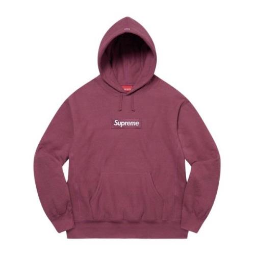 Supreme Begränsad upplaga Box Logo Hoodie Plum Brown, Herr