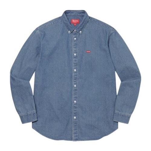 Supreme Begränsad Upplaga Twill Skjorta Denim Blue, Herr