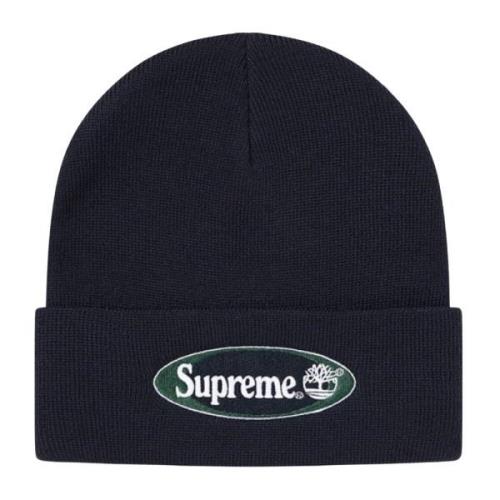 Supreme Marinblå Beanie Limited Edition Blue, Unisex