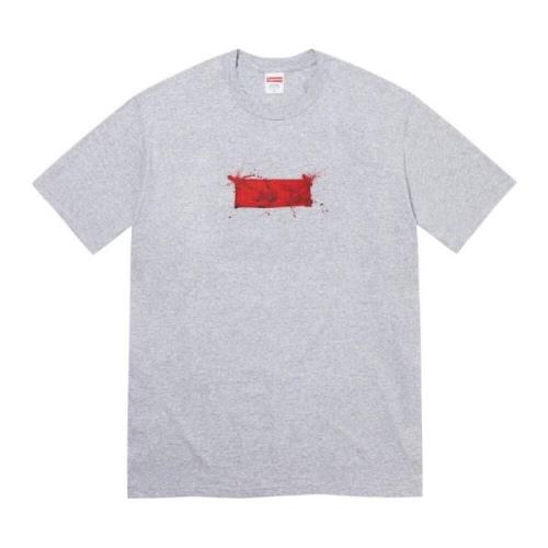 Supreme Begränsad upplaga Box Logo Tee Heather Grey Gray, Herr