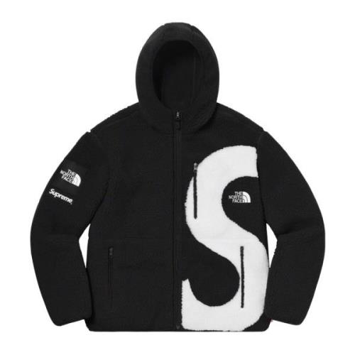 Supreme Begränsad upplaga Logo Hooded Fleece Jacket Black, Herr