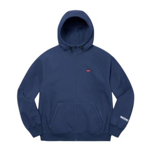 Supreme Vindtät Dragkedja Hoodie Fw21 Navy Blue, Herr