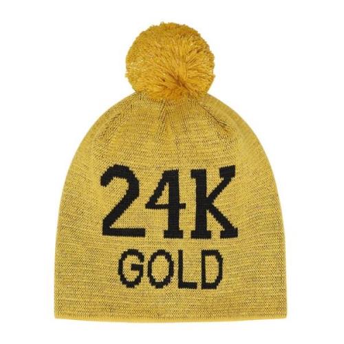 Supreme 24K Guld Jacquard Beanie Yellow, Dam