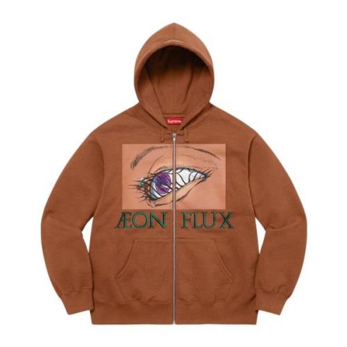 Supreme Begränsad upplaga Aeon Flux Zip Up Hoodie Brown, Herr