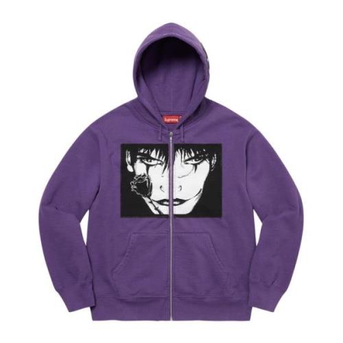 Supreme Begränsad upplaga Zip Up Hoodie Dusty Purple Purple, Herr